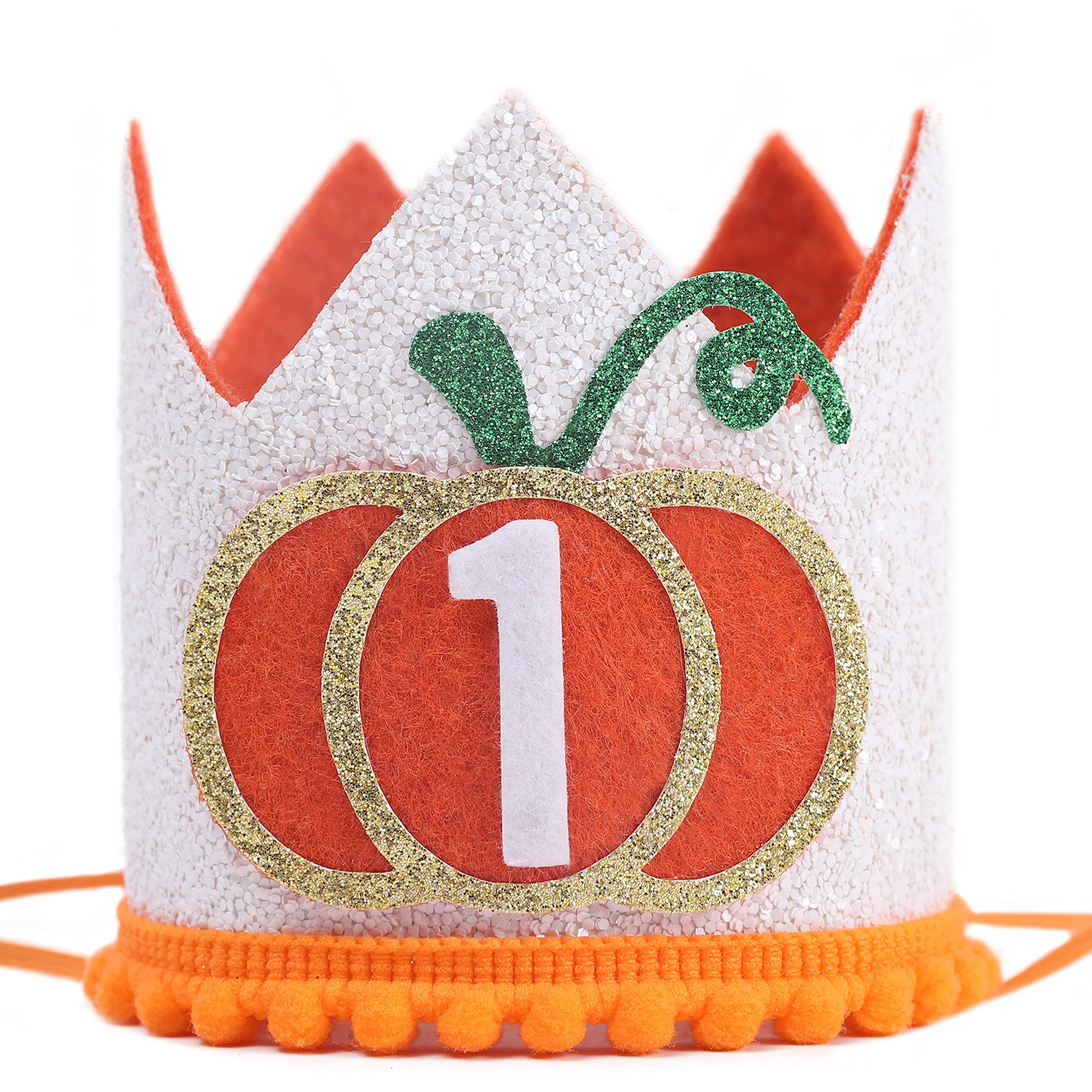 WAOUH Little Pumpkin 1st Birthday Crown - Harvest Birthday Decoration,1st Birthday Hat
