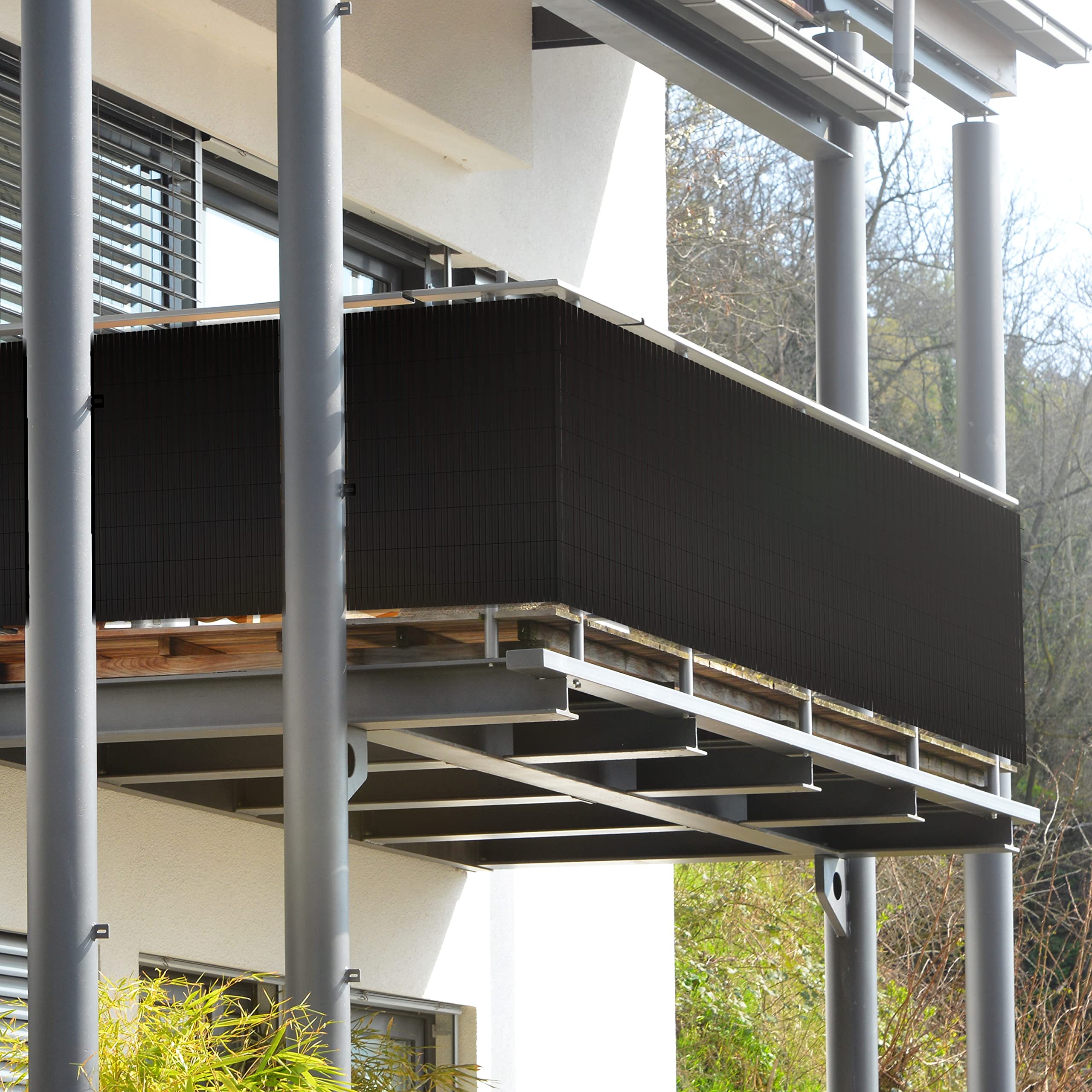 KESSER Pare-Vue PVC Clôture Revêtement Balcon Paravent Lames renforcées résistantes intempéries 80 x 300 cm