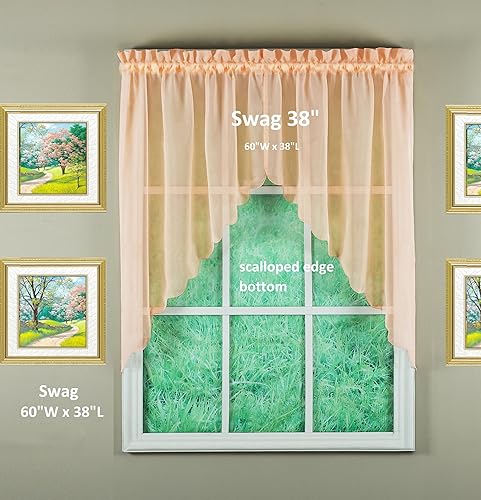 Vista 704 de Today's Curtain - Cortina Emelia de gasa original, panel de 84 pulgadas, negro, 60 pulgadas de ancho x 84 pulgadas de largo