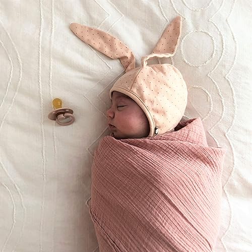 Miniatura 8 de Ely's & Co. Paquete de 2 mantas de muselina de algodón para bebé, niño o niña, 100% muselina de algodón, extra grandes (47 x 47 pulgadas), rosa