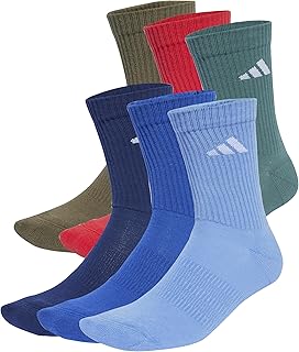 شرابات مبطنة للجنسين من 6 أزواج من اديداس، 1 عبوة