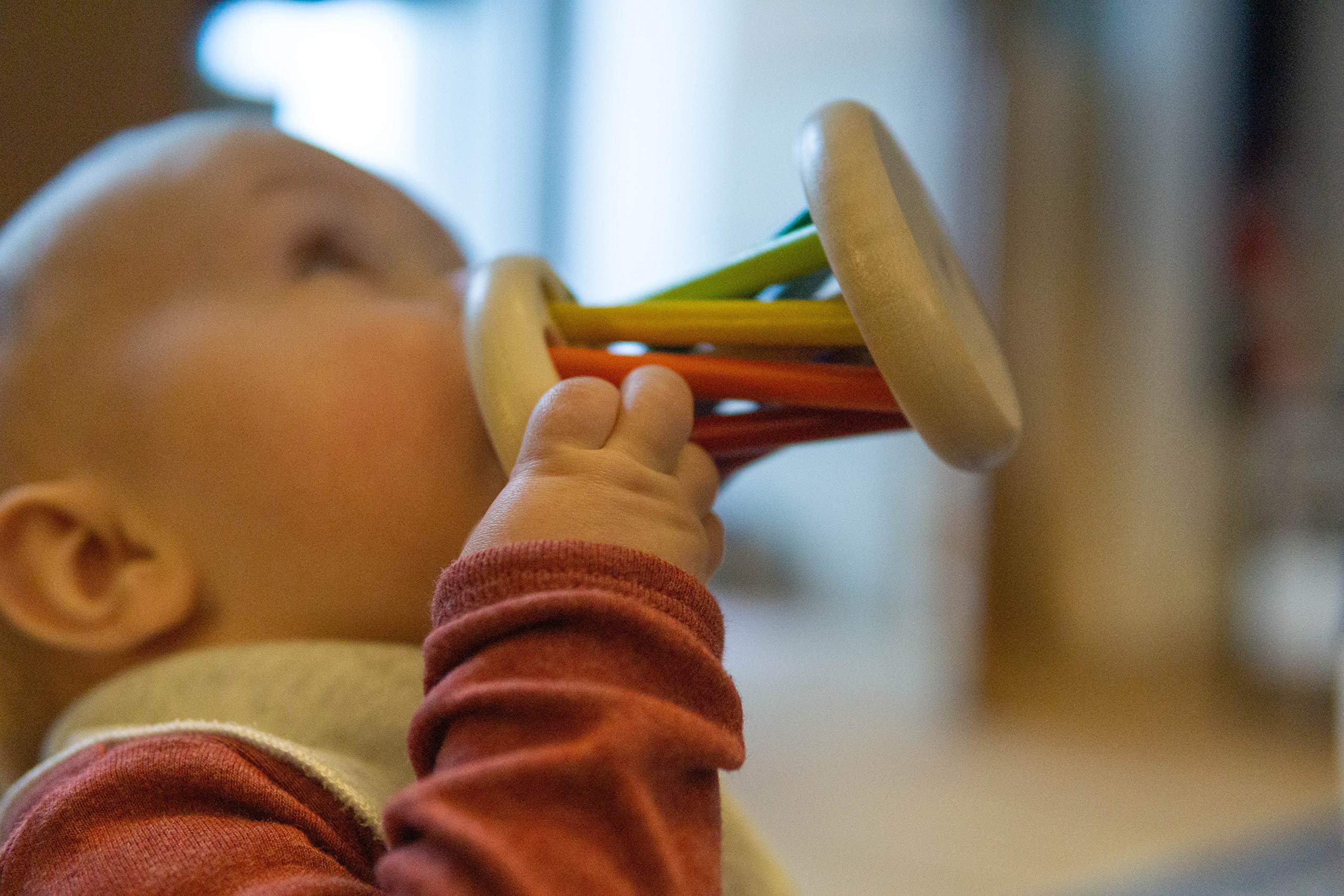 Hochet En Bois D’érable Pour Bébé – Jouet Sensoriel 7,5 Cm, Fabrication Allemande, Sûr Et Non Toxique | Idéal Pour L’éveil Et La Motricité Fine