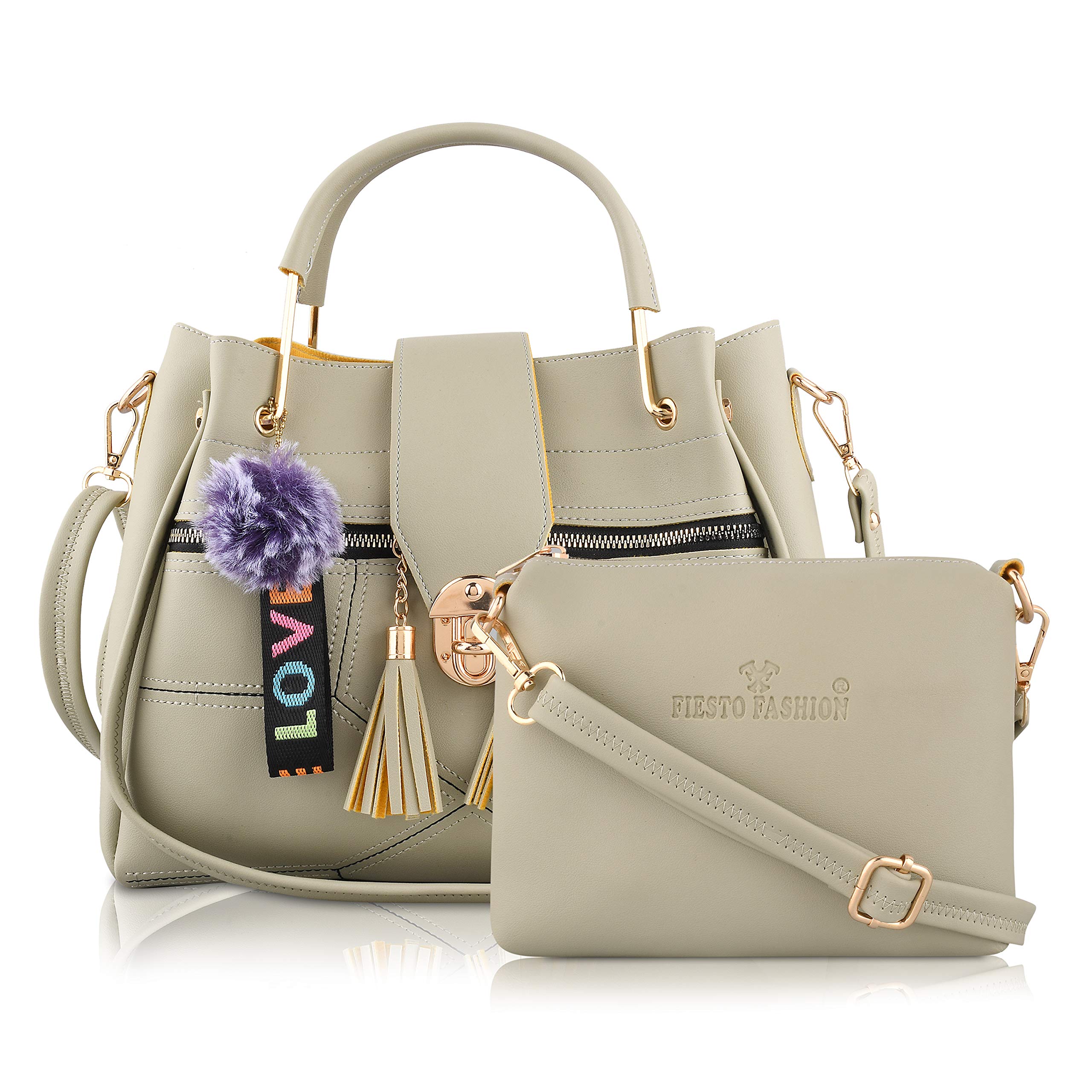 Women Hand Bag Fiesto Fashion Hand Bag for Women (Dark Grey) (B08P63JLK2) Amazon Price History, Amazon Price Tracker