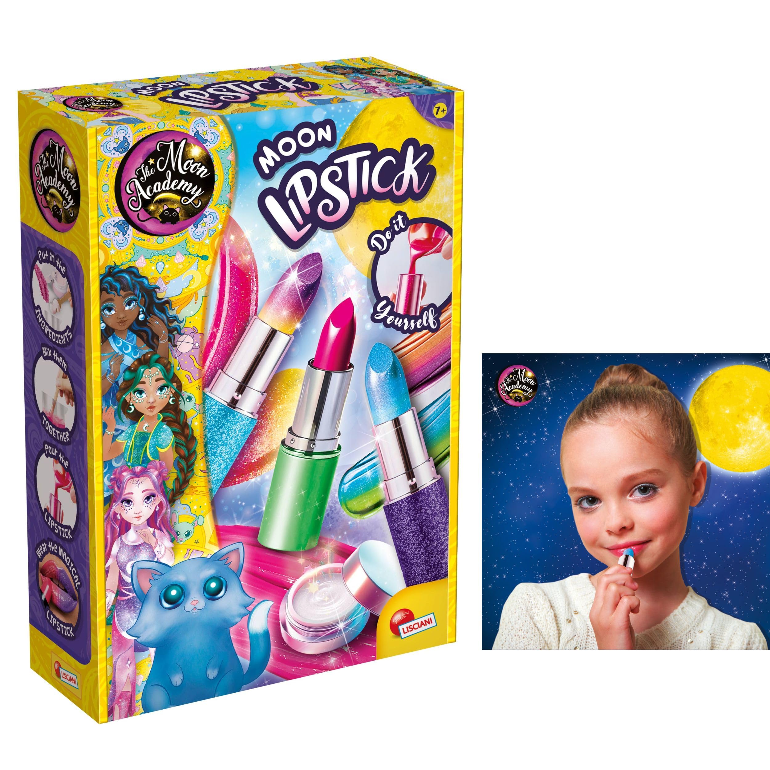Lisciani - MOON ACADEMY - Moon Lipstick - Lipstick Making Kit for Children aged 7 and over - Thermochromic Make-up - Colour Changing Lipstick - Cosmetic Activity - Gift Idea