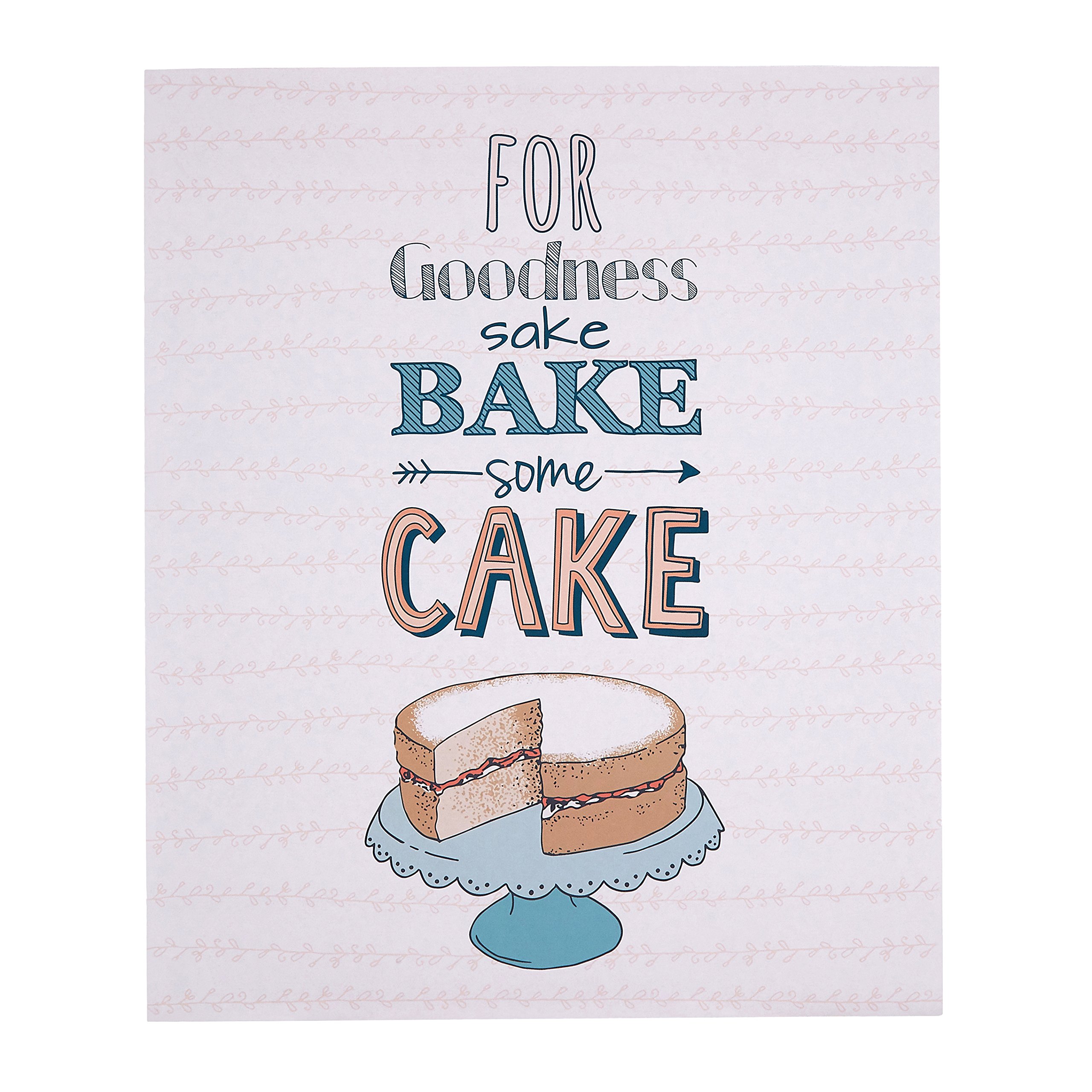 Premier Housewares Pretty Things Bake Some Cake Wall Plaque - Multi-Colour