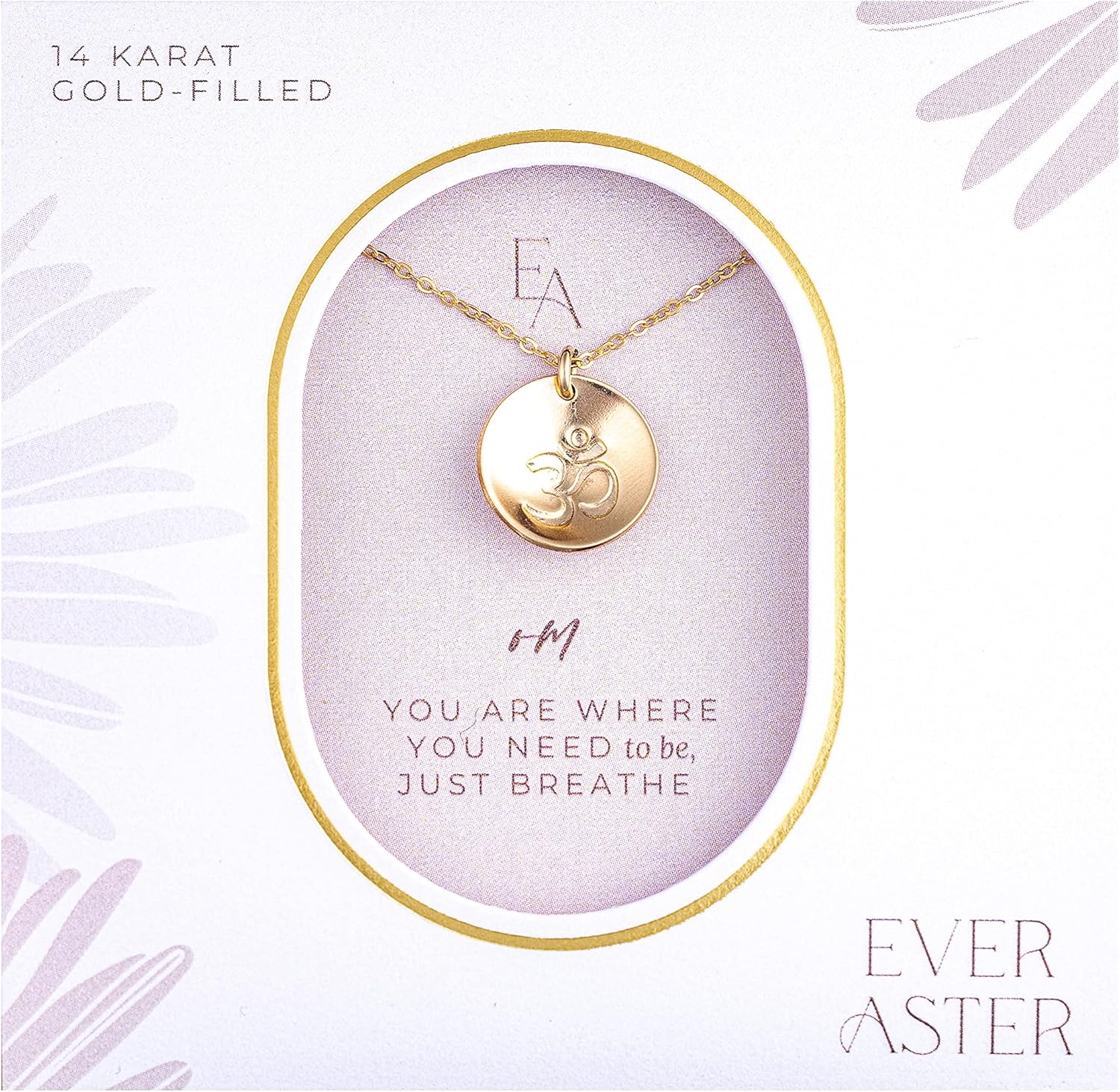 Gold Om Necklace - Minimalist Necklace - Simple Om Necklace - Spiritual Necklace - Yoga Necklace - Gift for Yogi