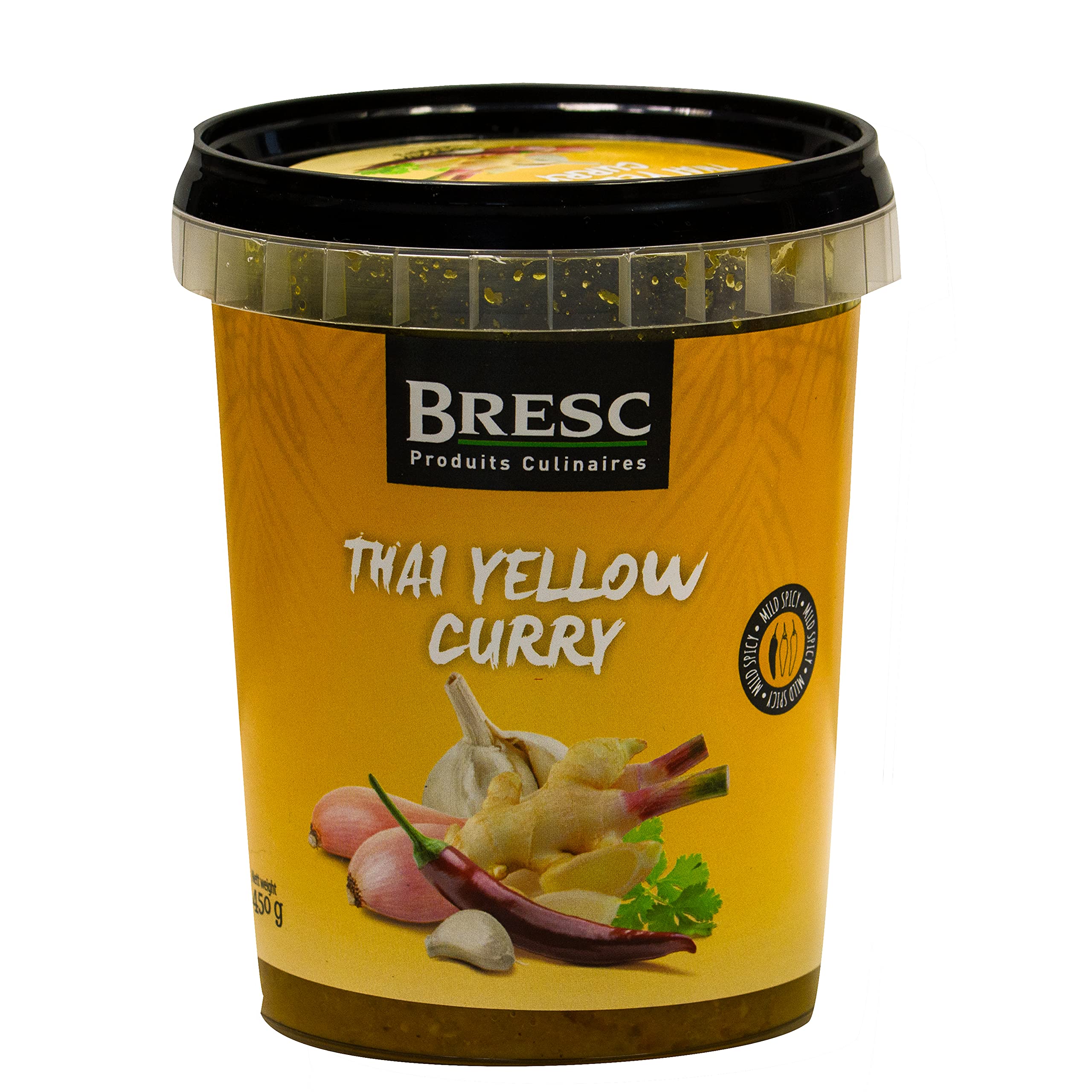 Bresc Thai Yellow Curry - 5x 450g - mildes gelbes Curry, Kräutermischung, Gewürzmischung, vegan vegetarisch authentisch Thailändisch, ausgewählte Zutaten, passt zu Gemüse Tofu Reis