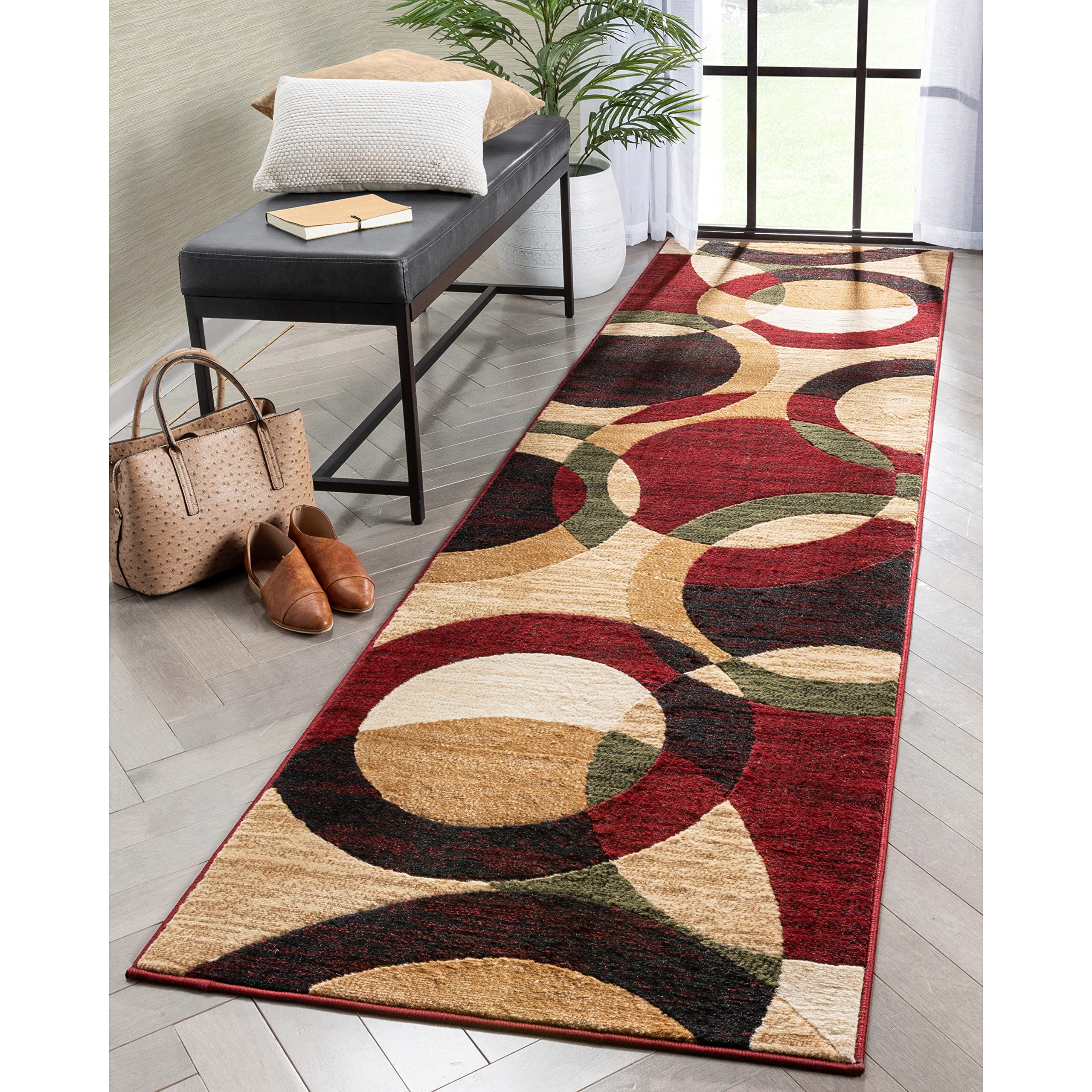 Well Woven Dulcet Bingo Red Modern Geometric 2'7
