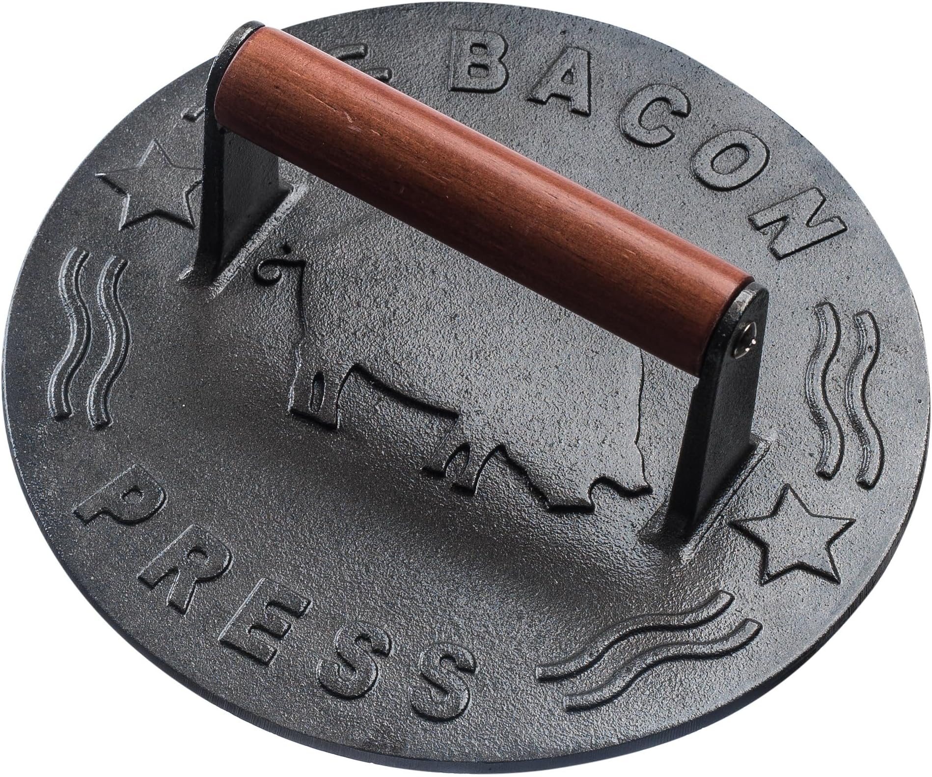 Amazon.com: Bacon Master Cast Iron Bacon Press - 8.5-Inch Round Cast ...
