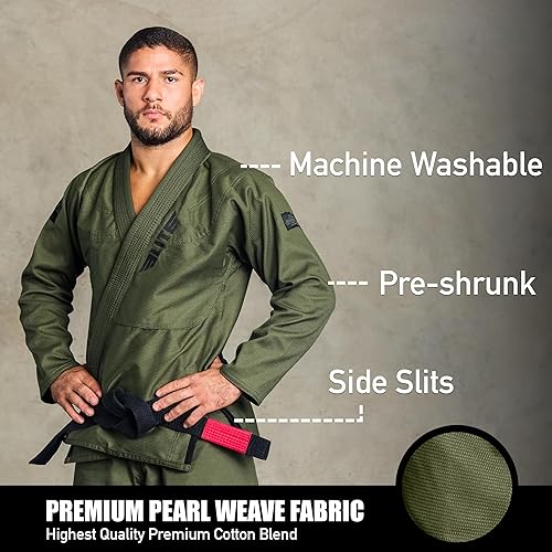 Miniatura 2 de Elite Sports - Kimono para hombres, gi, aprobado por la IBJJF, tela pre-encogida con cinturón para Jiu Jitsu brasileño (ver guía de tallas)