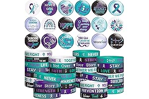 Silicone Wristbands with Inspirational Quotes for Suicide Prevention Awareness
