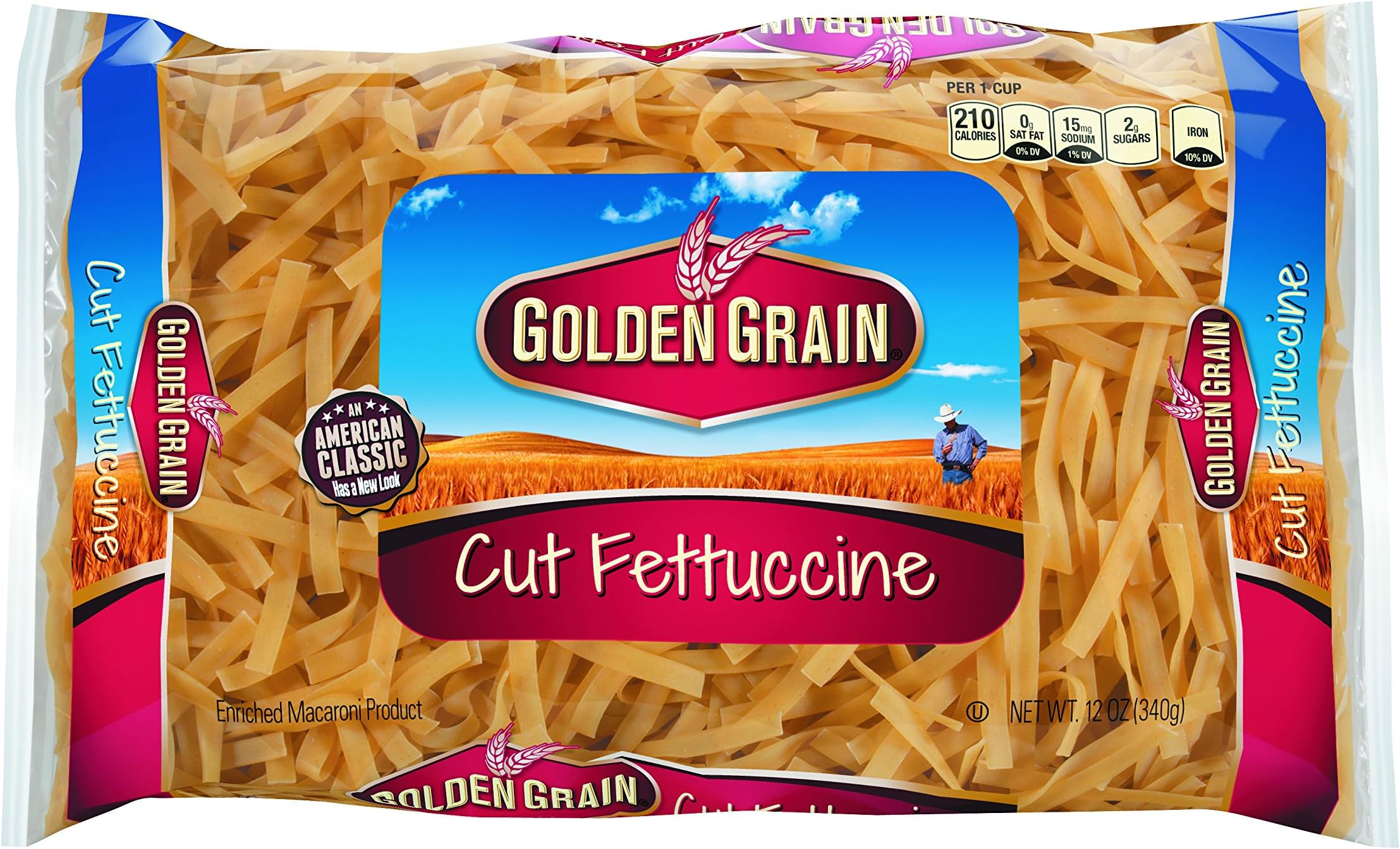 Golden Grain Cut Fettuccine 2% Egg White, 12 Ounce