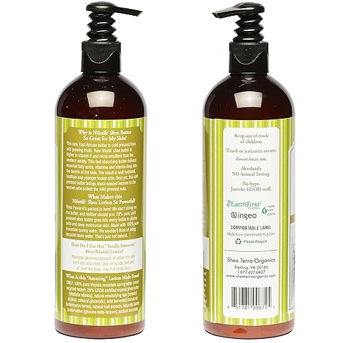 Miniatura 2 de Shea Terra Organics Nilotik' Loción ultra rica de manteca de karité - Nambian Marula  Hidratante diario natural alto en vitaminas y ácidos grasos