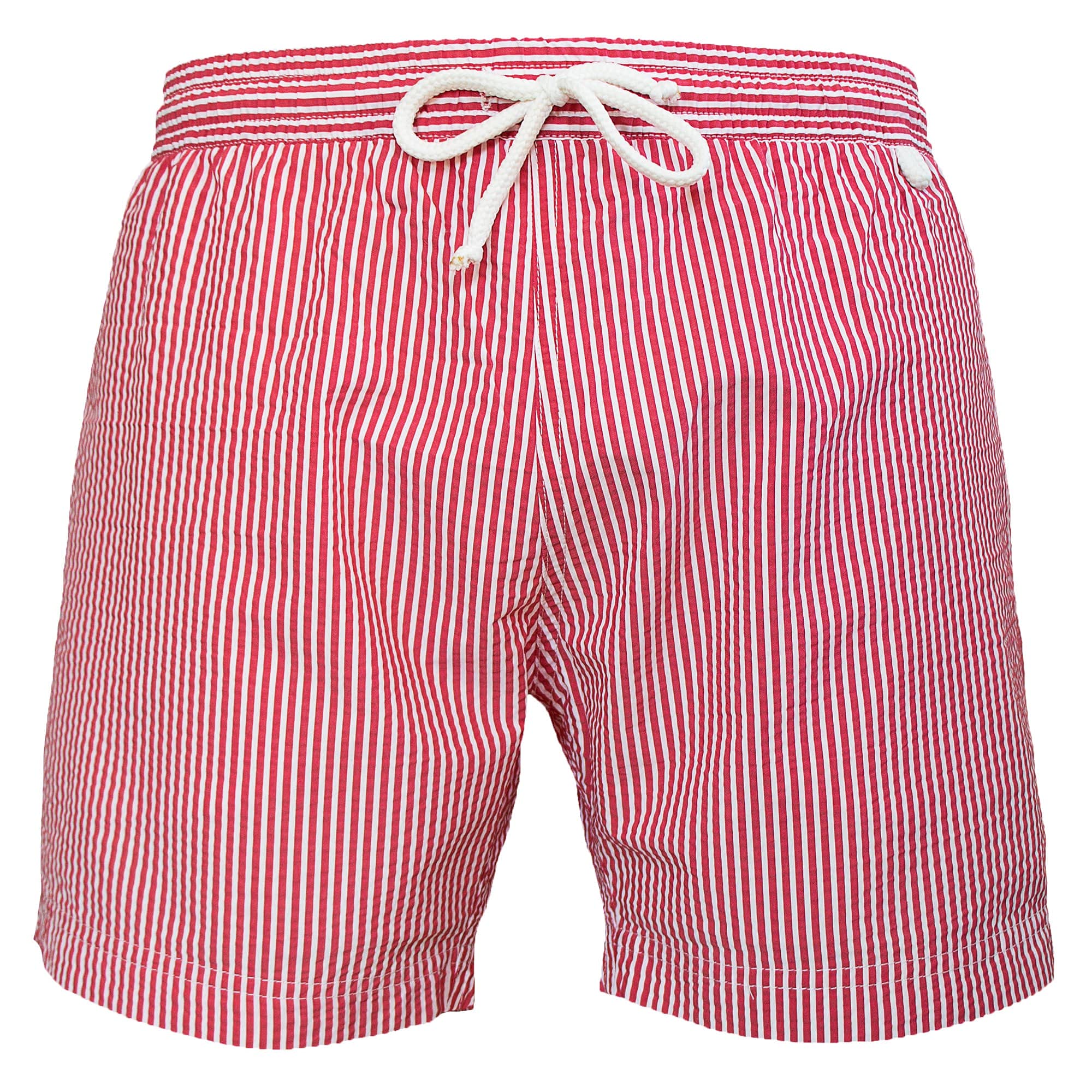 Les loulous de la Playa – Bañador para hombre, clásico, rayas, rojo y blanco rojo XL