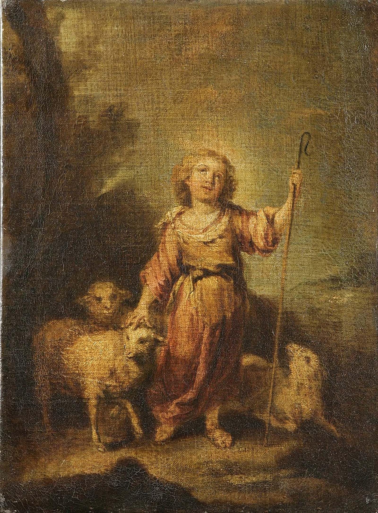 Tableau Christ Bon Pasteur de Murillo - Impression d'Art Murale Vintage 60x90cm - 5