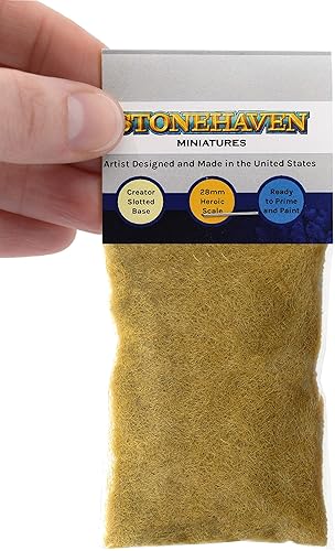 Miniatura 2 de Hierba estática, marrón seco, fibras de 0.079 pulgadas de longitud, base de calidad maestra y rebaño de paisajes, textura y detalles realistas, para