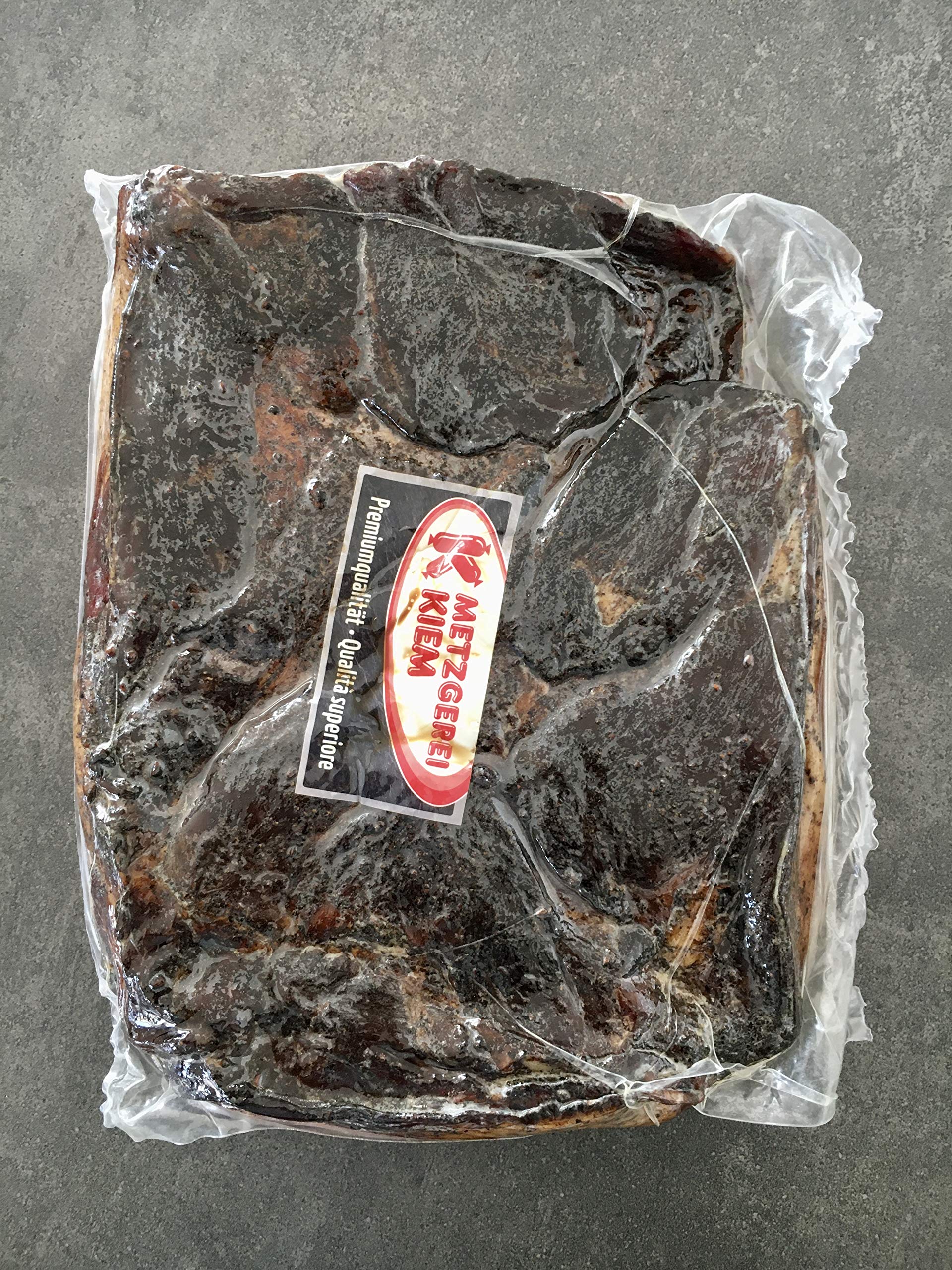 Speck Kiem Premium 4,2 kg "circa" Senza Glutine e Senza Lattosio. Qualità e tradizione artigianale della Val Venosta dal 1958, Alto Adige / Südtirol, prodotto MADE IN ITALY