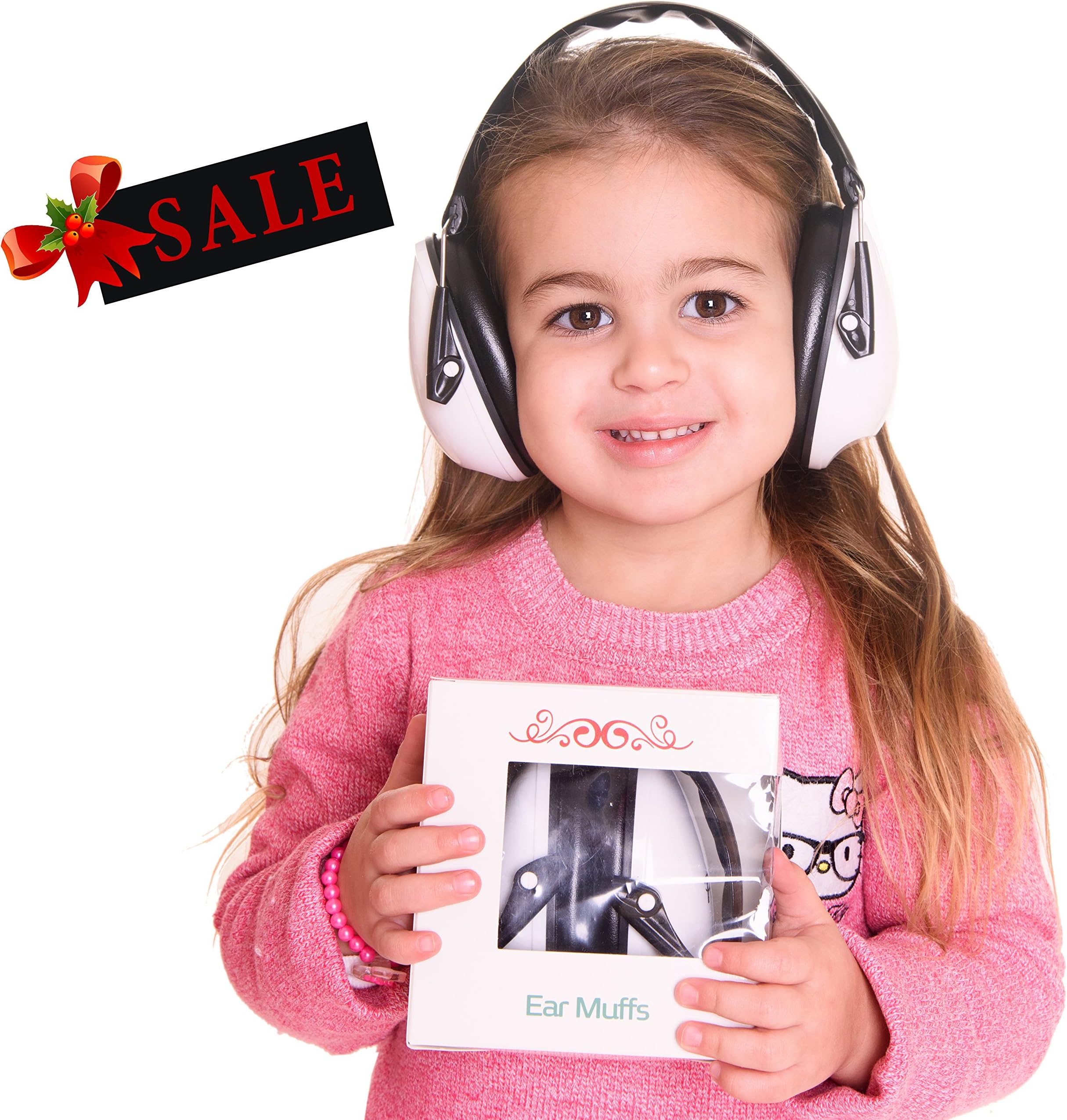Earmuffs Hearing Protection for Kids, Hearing Protection Noise Cancelling Headphones. Baby, Toddler & Infant Airplane Ear Muffs, Sound Blocking Earphones (Black and white)