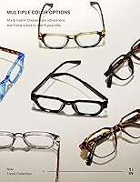 Vista 7 de TIJN Gafas de Bloqueo de Luz Azul para Mujeres y Hombres Marco Rectangular TR90 y Estilo Elegante Preppy Gafas de Pantalla de Computadora