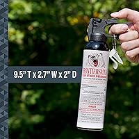 Vista 4 de SABRE Frontiersman 9.2 fl oz. Spray de oso, máxima fuerza 2.0% capsaicinoides, potente alcance de 35 pies disuasorio de oso y cuerno de oso