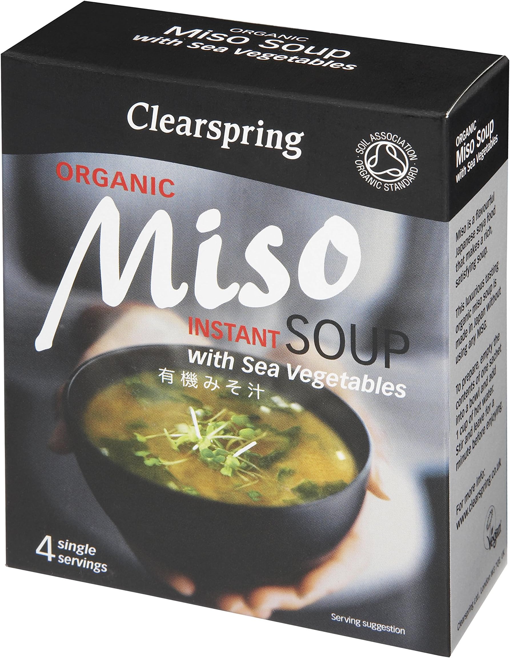Clearspring | Instant Miso Soup and Sea Veg | 4 x 4x10g