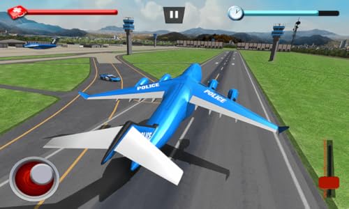Jogo do carro do robô da polícia dos EU - transporte plano da polícia