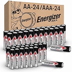 Energizer AA and AAA Batteries, 48 Count, Combo Pack Contains 24 Max Double A and 24 Max Triple A Batteries