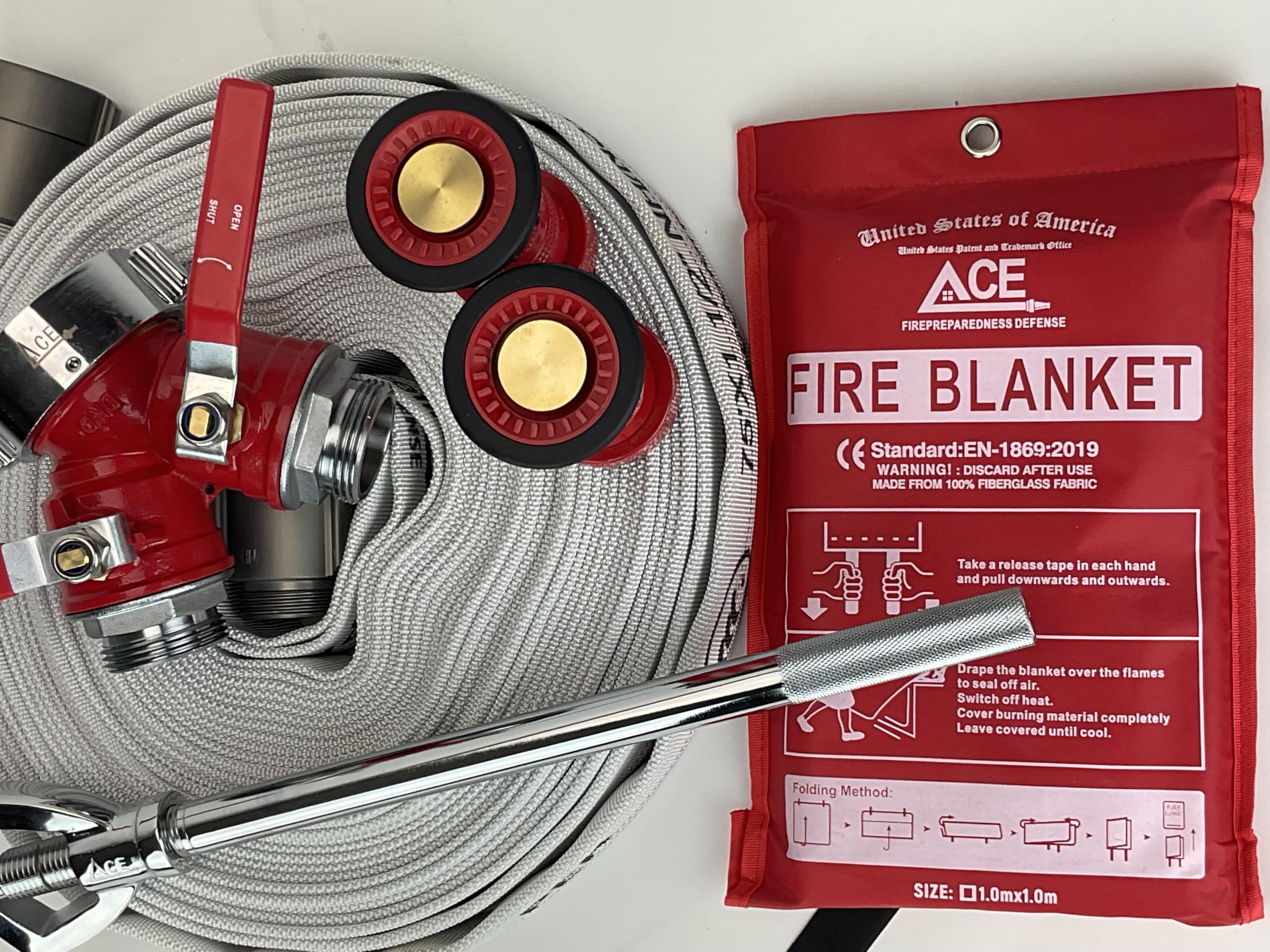 Fire hose harden bundle professional fire fighting tool kit.