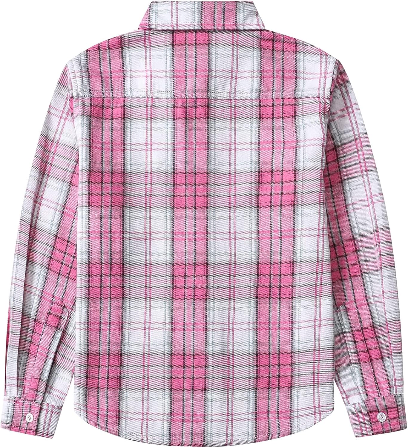 SANGTREE Womens and Girls Long Sleeve Flannel Shirt Casual Button Down Plaid Shirts, 3 Months - Adult 2XL - Image 8