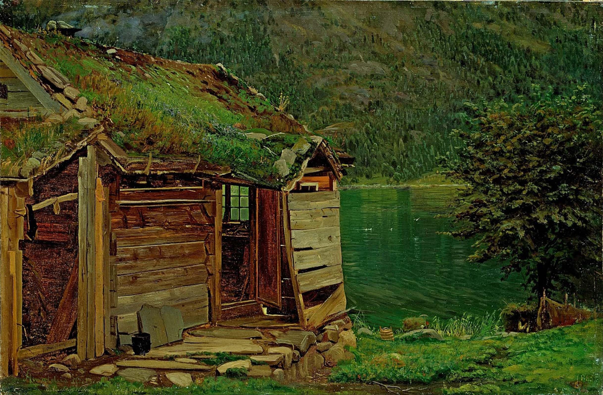 Poster Affiche Décorative Graffiti Art Mural Ferme à Balestrand 60x90 - 5