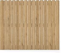 JAXPETY 6ft Dog-Ear Fir Wood Fence Pickets 15-Pack - 5.9" x 0.5" Rot-Resistant Boards for Privacy Fences, Yard & Garden