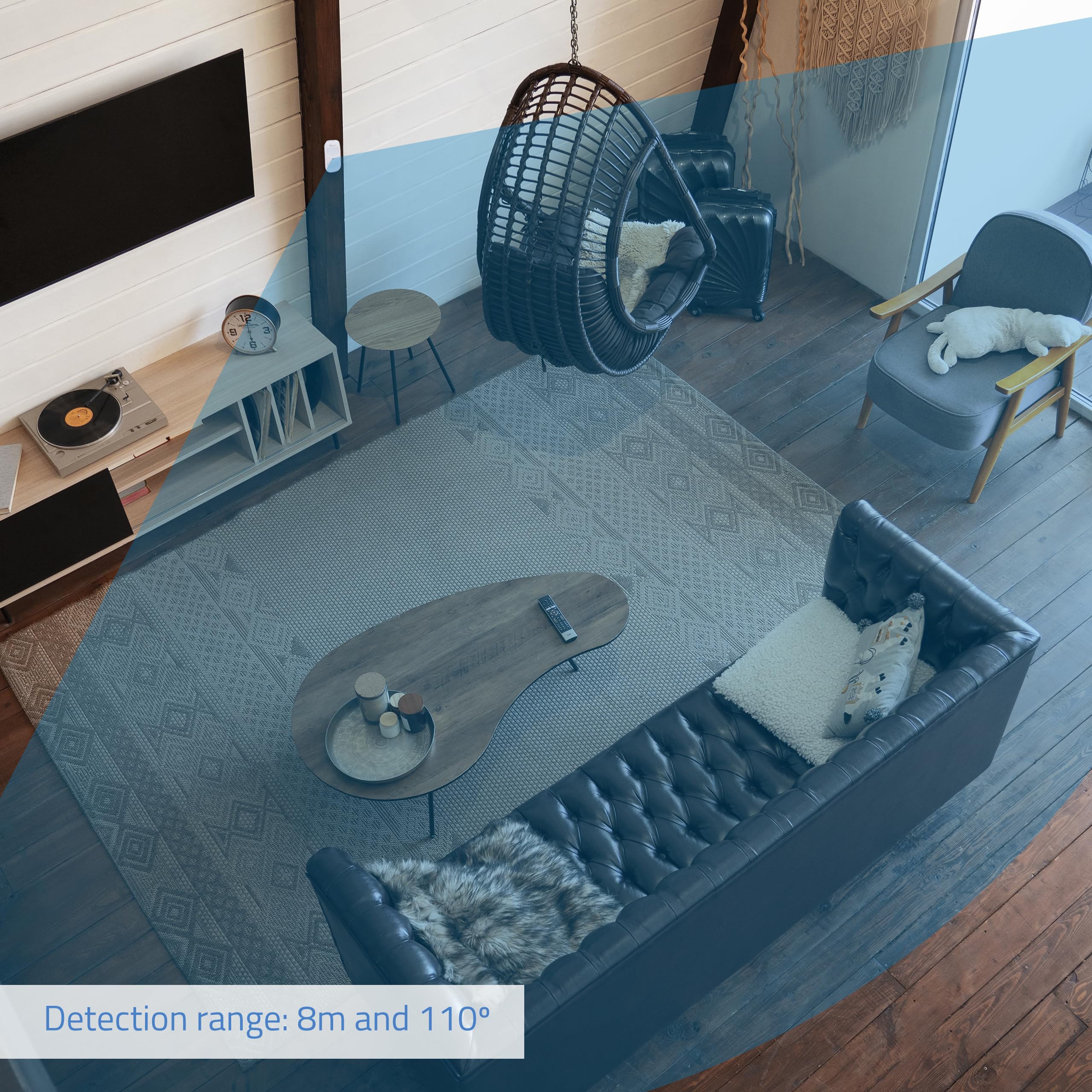 Nivian-Detector de Movimiento inalámbrico Compatible con Alarma Nivian-Apto para Interior–Inmune a Mascotas hasta 20Kg–Amplia Cobertura-Tamper Anti-sabotaje-Fácil instalación sin Necesidad de Cables
