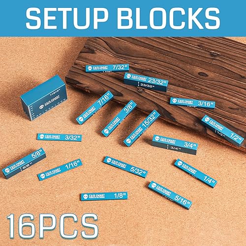 Miniatura 2 de SainSmart Juego de medidores de altura de bloques de instalación, 16 barras de instalación de aluminio de precisión con marcas de tamaño grabadas