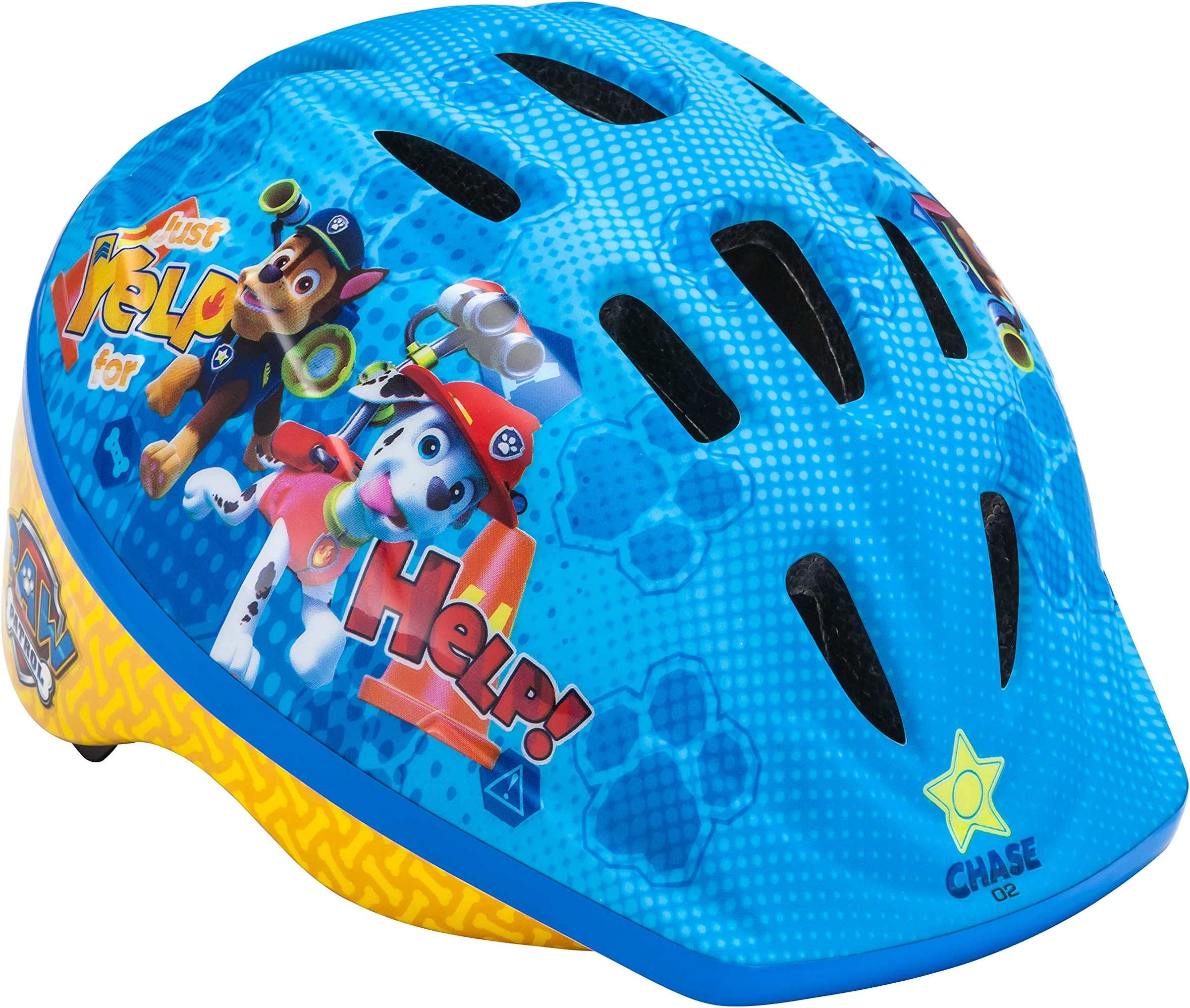 Nickelodeon Paw Patrol Kids Bike Helmet, Toddler 3-5 Years Old, Girls and Boys, Adjustable Fit, Vents, X-Small, Blue
