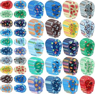Copkim 100 Pack Boys Eye Patches for Kids - 20 Fun Styles, Breathable Adhesive Light-Blocking 3x2 Inch Patches for Toddlers