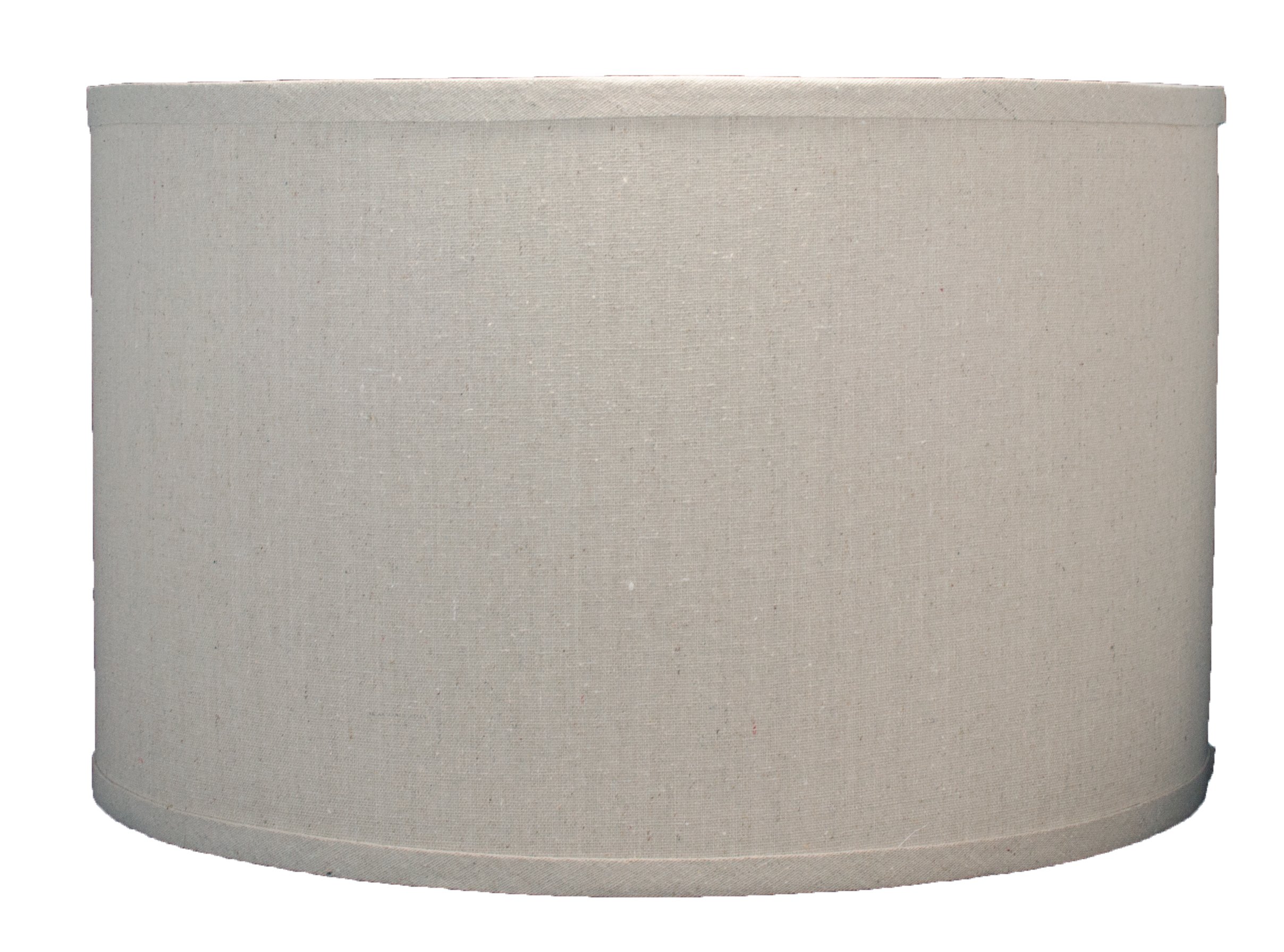 Urbanest Linen Drum Lamp Shade, 16-inch by 16-inch by 10-inch, Natural, Spider-Fitter