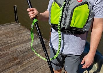 Perception - Paddle & Rod Leash for Kayaks, Green, One Size
