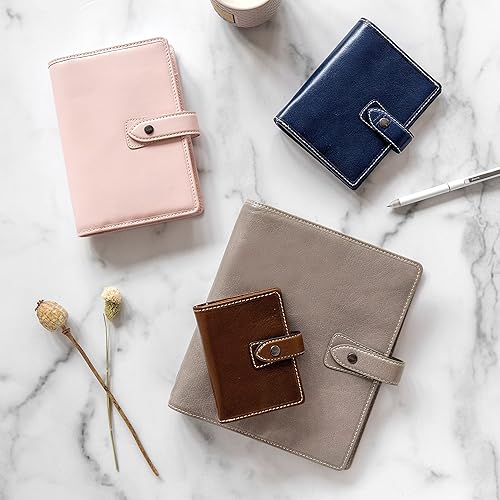 Miniatura 5 de Filofax Malden - Organizador de bolsillo, ocre, táctil, cuero de búfalo de grano completo, seis anillos, con calendario semanal de algodón, color