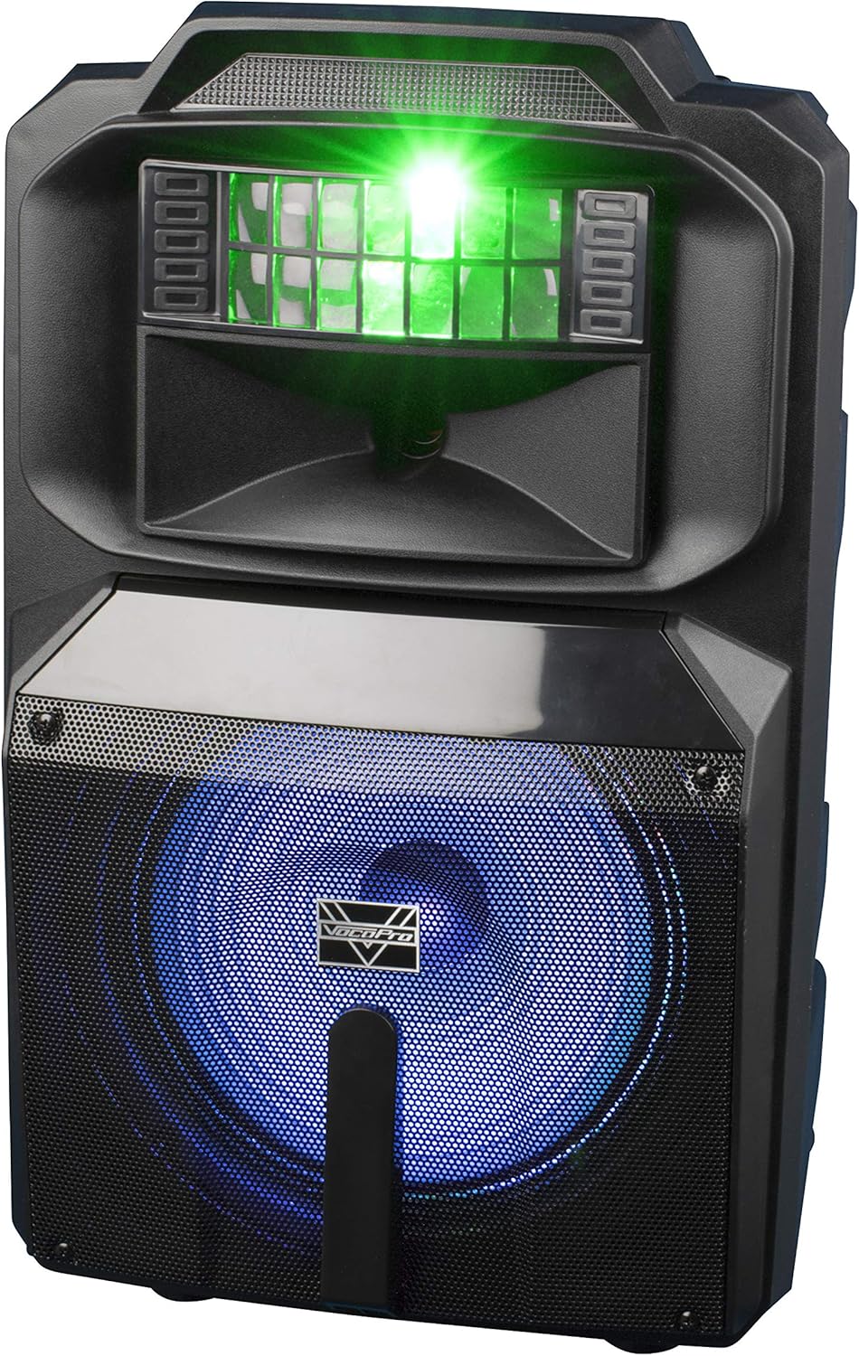 VocoPro 12” Powered DJ/Karaoke Party Speaker with RGB Derby Light (KARAOKETHUND1200) : Musical Instruments