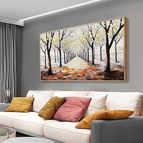 Arte abstracto colorido para pared, paisaje, árbol, decoración de pared, obra de arte, lienzo impreso, pintura adecuada para sala de estar,