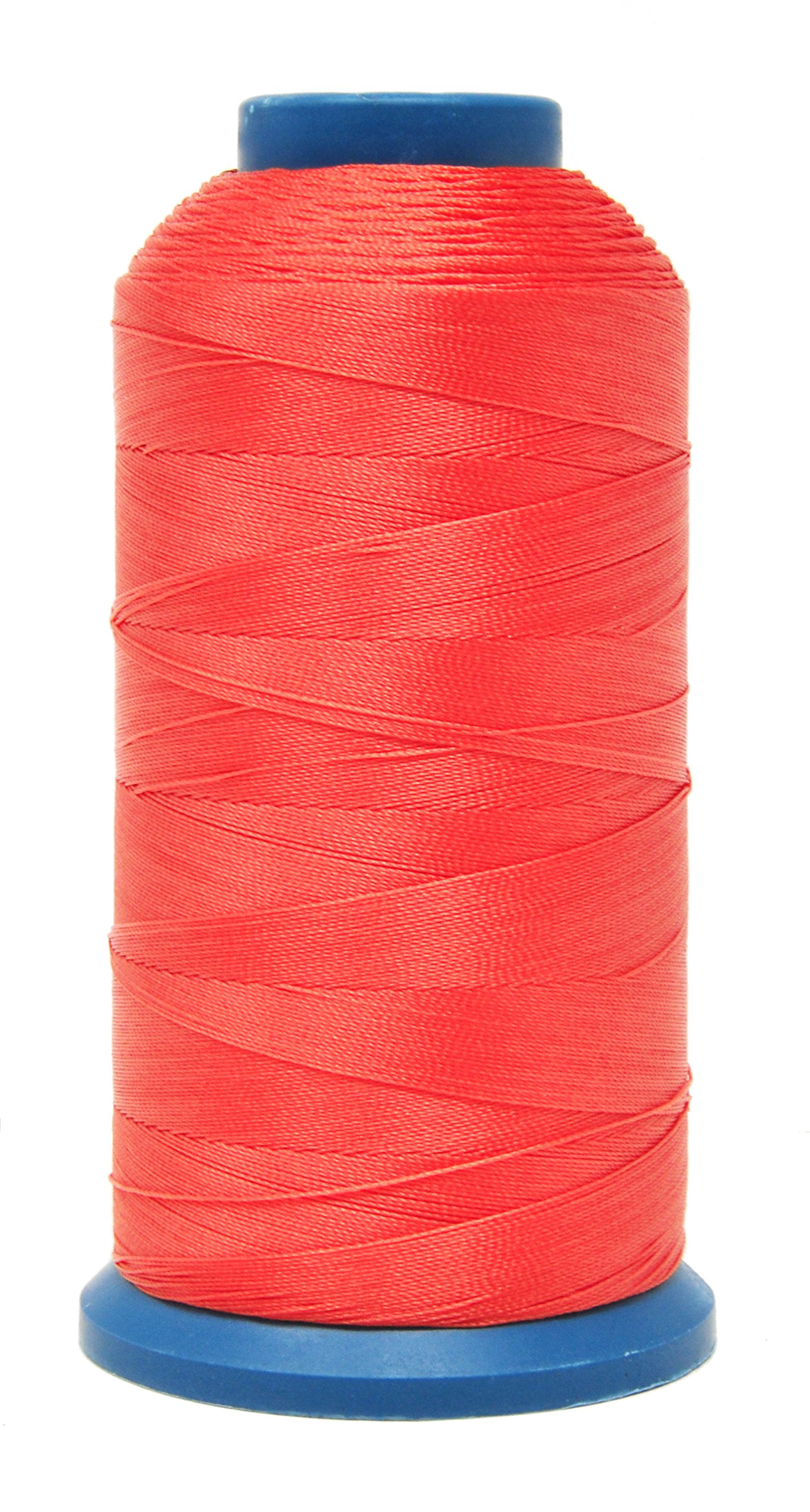 Mandala Crafts Bonded Nylon Thread Coral Heavy Duty Sewing Thread - 1500 YDs Size 69 210D T70 Tex 70 Thread for Leather Jeans Weaving Outdoor Marine
