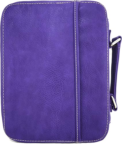 Miniatura 2 de Funda de la Biblia con versículo bordado de estilo occidental para mujer, bolsa de mensajero con correa extra