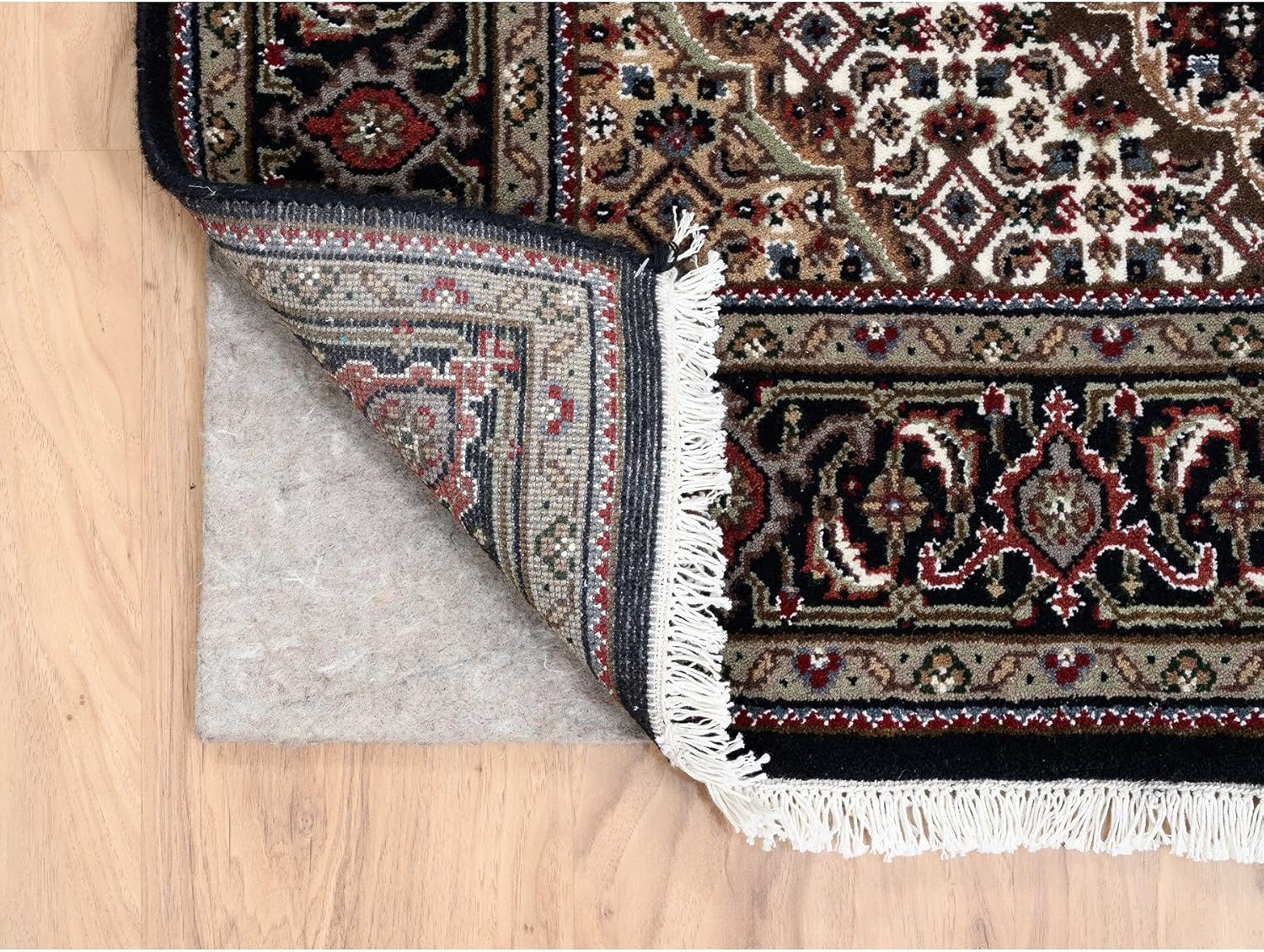 Black Mahi with Fish Design Hand Knotted All Wool Runner Oriental Rug (3'9"x12')