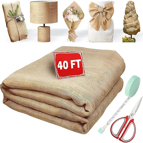 40“ x 40 Feet Burlap Roll Multipurpose Burlap Tree Wrap