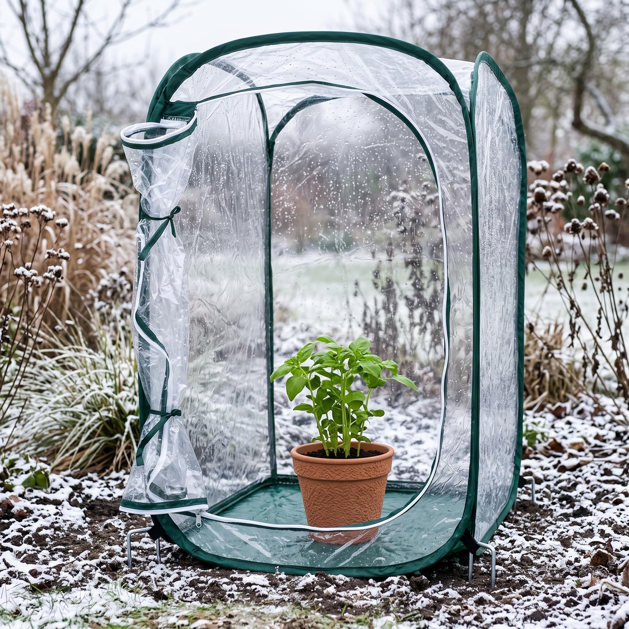 Mini Serra da Giardino Invernale, Serra Trasparente in PVC per Orto e Giardino, serre per orto