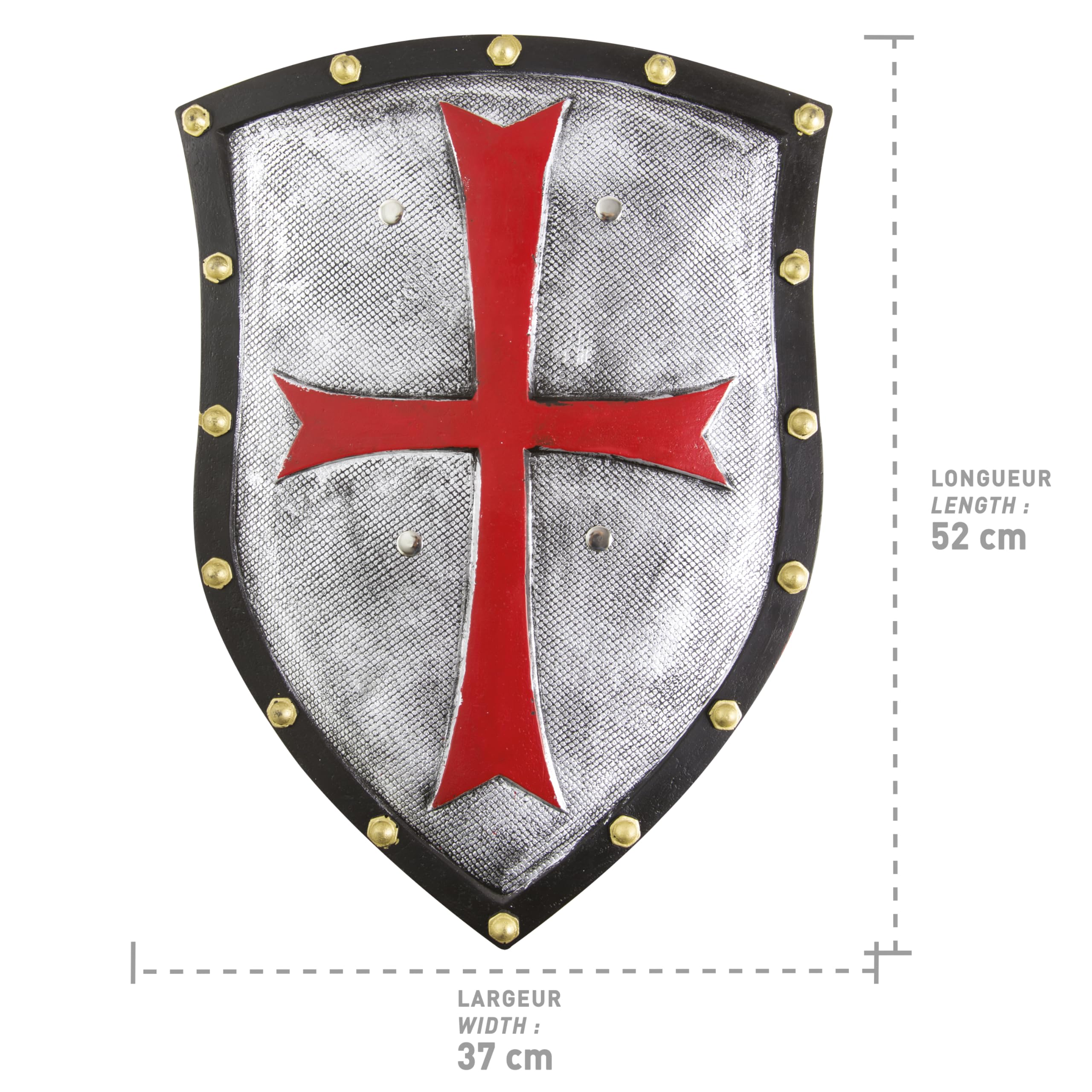 P'tit Clown re15237 - Bouclier de Chevalier templier Luxe