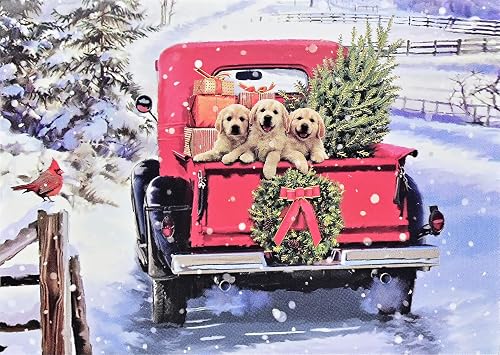Bringing Home the Tree Deluxe Boxed Holiday Cards (20 cards, 21 self-sealing envelopes)