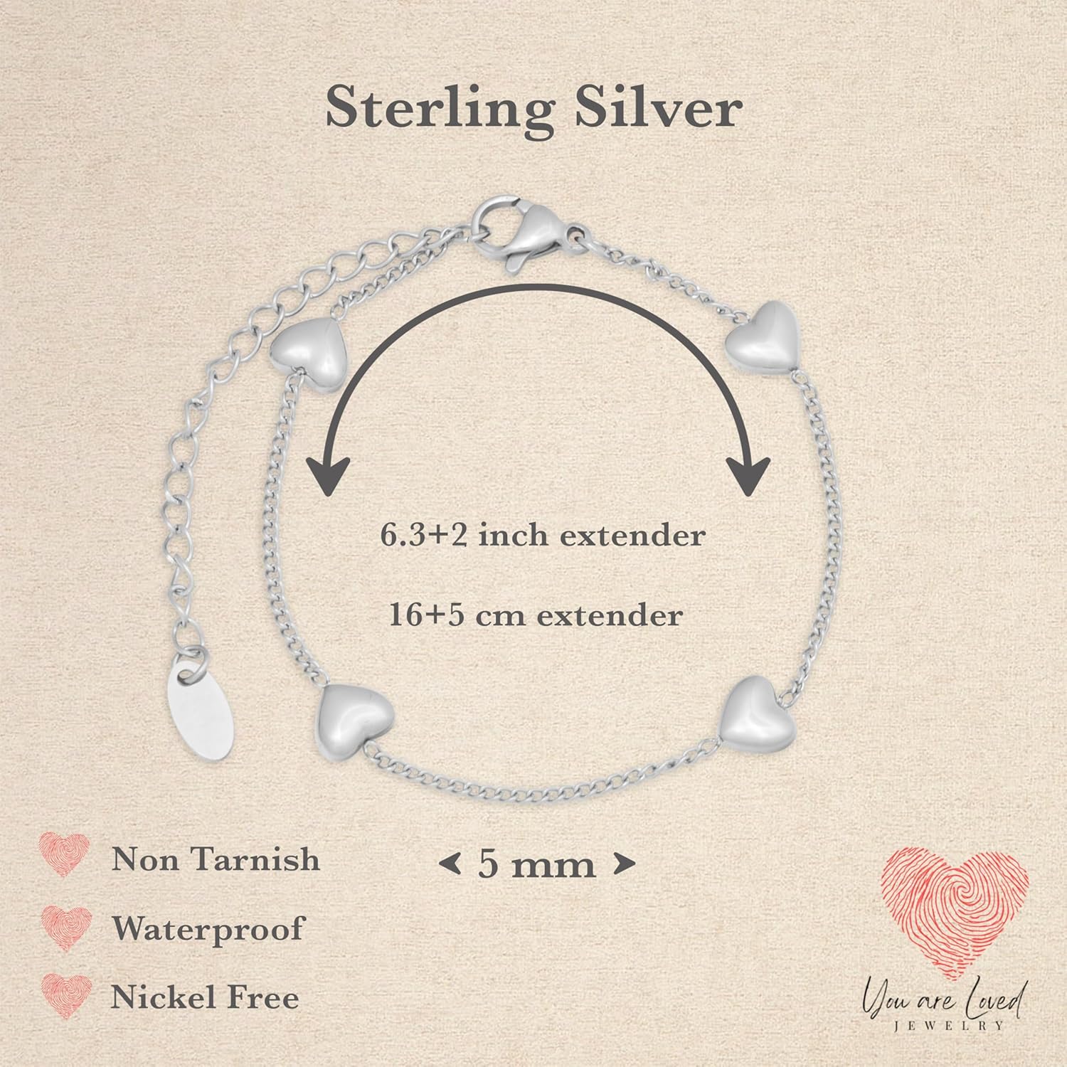Woman Gift Adjustable Bracelet Jewelry | Presents for Women | Friend Gifts | Includes Sentiment Card | Forever Friends Gold and Silver Adjustable Bracelet | You are Loved