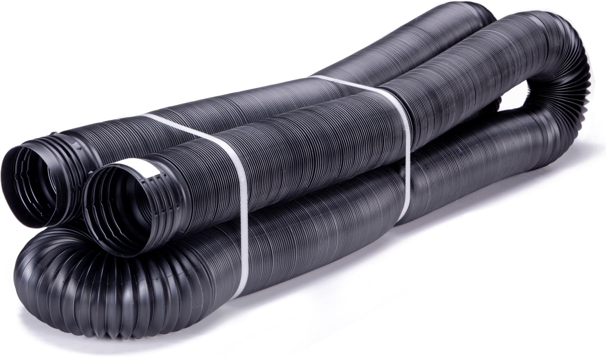 Flex-Drain 52011 Flexible/Expandable Landscaping Drain Pipe, Solid, 4-Inch by 50-Feet