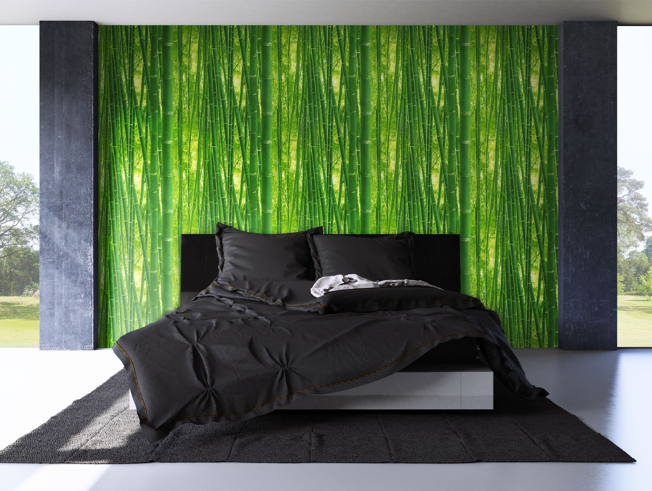 NEWROOM Tapete Grn Bambus Wald Natur Papiertapete Papier moderne Design  Optik Tapete inkl. Tapezier Ratgeber : Amazon.de: Baumarkt